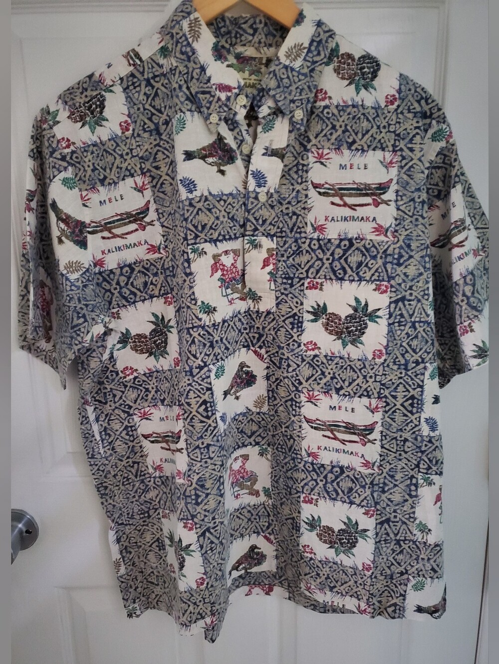 Reyn Spooner Mele Kalikimaka Limited Edition Christmas Shirt Men's Size L Vtg
